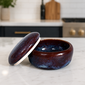 Handcrafted Red & Blue Jar
